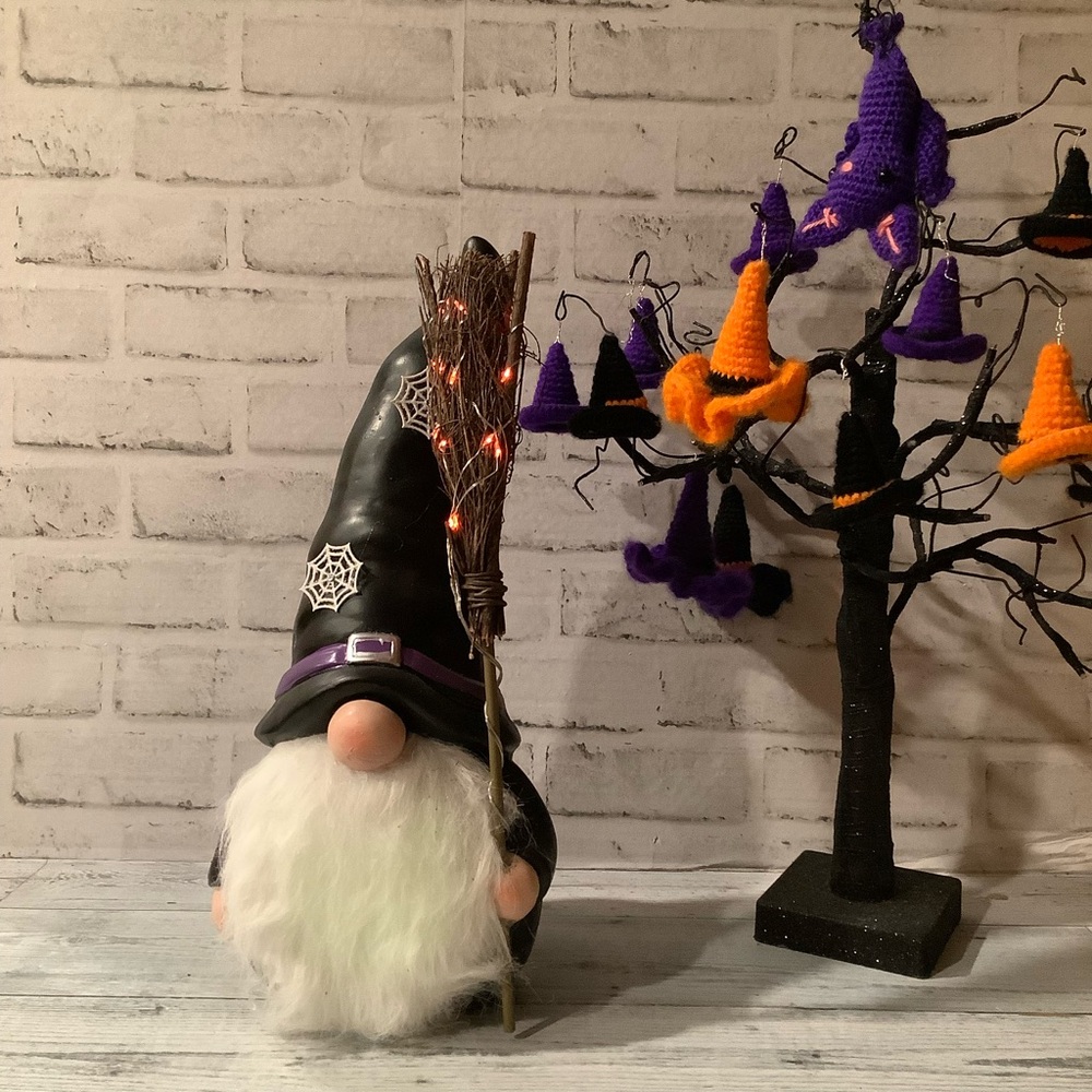 Wind & Weather Witch Gnome With Beard & Hat